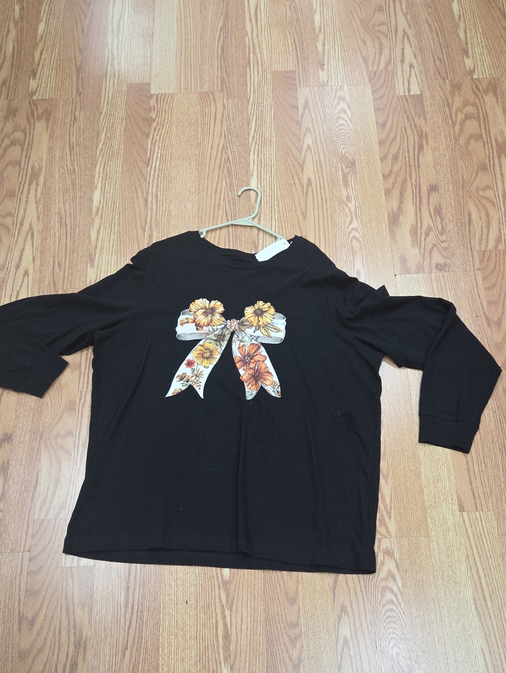 NWOT George long sleeve shirt.  Flower Bow Ribbon.